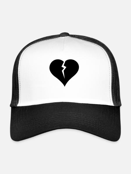 heart - Casquette trucker  - blanc/noir - Devant