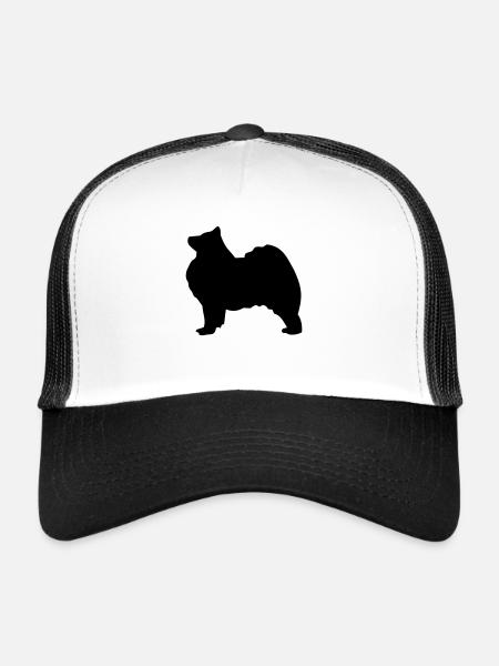 Samoyède - Casquette trucker  - blanc/noir - Devant