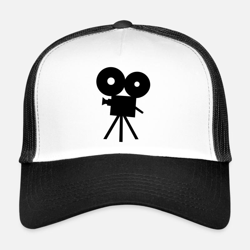 Kamera - Trucker Cap - Weiß/Schwarz