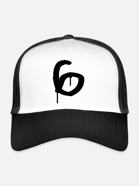 Graffiti : 6 - Casquette trucker  - blanc/noir - Devant