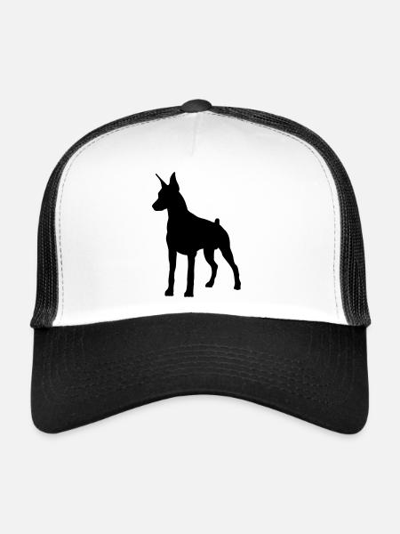 Doberman Pincher - Trucker Cap - white/black - Front