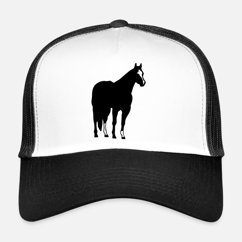 Quarterhorse Silhouette - Trucker Cap - Weiß/Schwarz