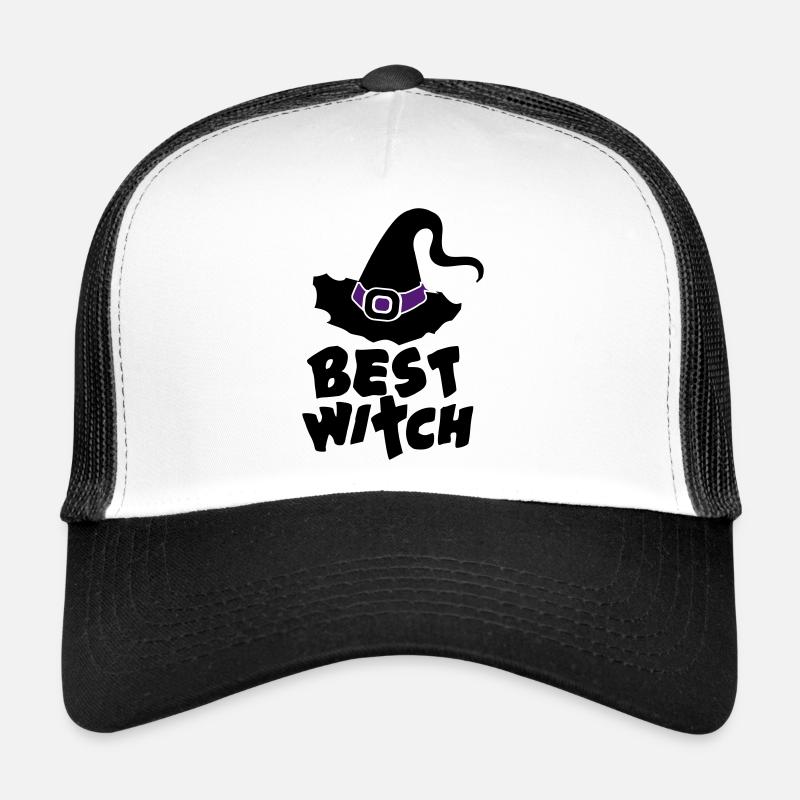 Best Witch, Witchcraft, Halloween, Magic, Hat - Trucker Cap - white/black