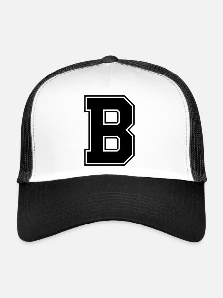 b - Trucker Cap - Weiß/Schwarz