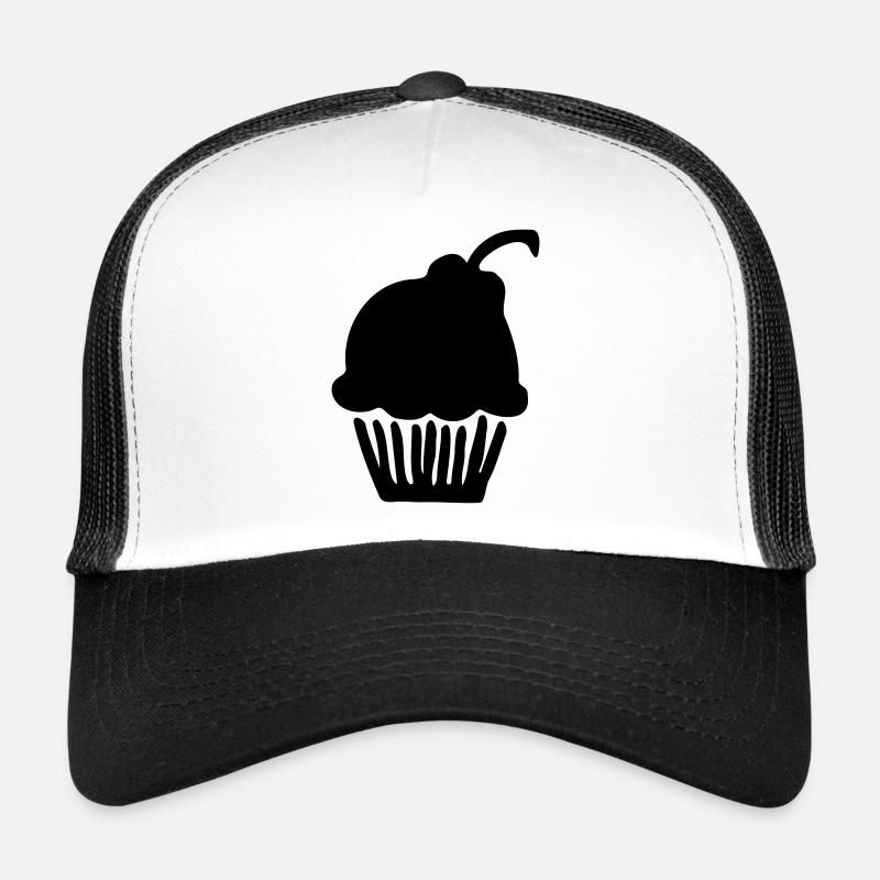Muffin Geburtstagsgeschenk Törtchen birthday cake - Trucker Cap - Weiß/Schwarz