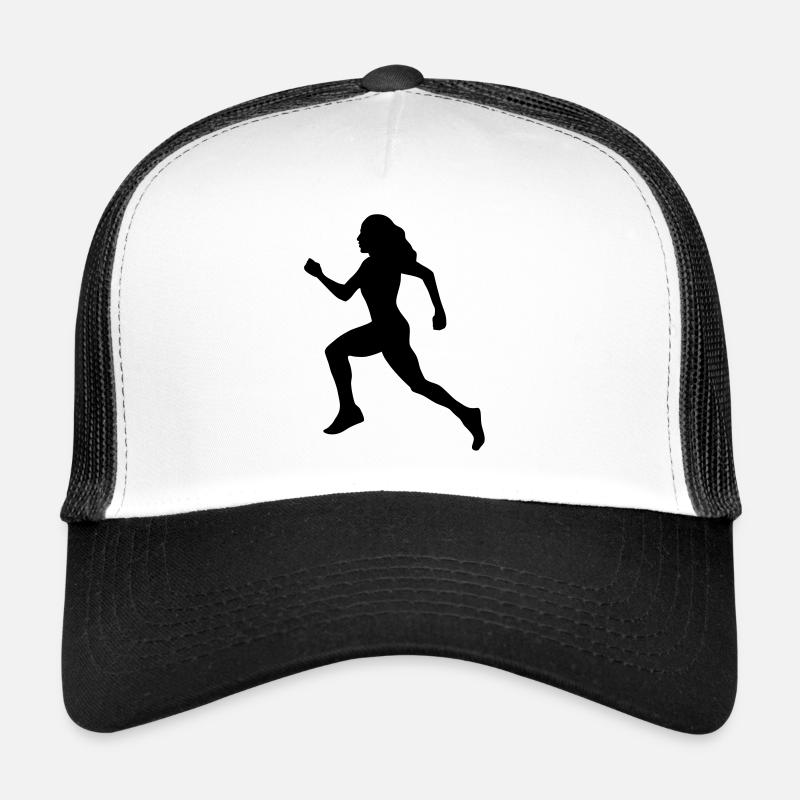 Läuferin, laufen - Trucker Cap - Weiß/Schwarz