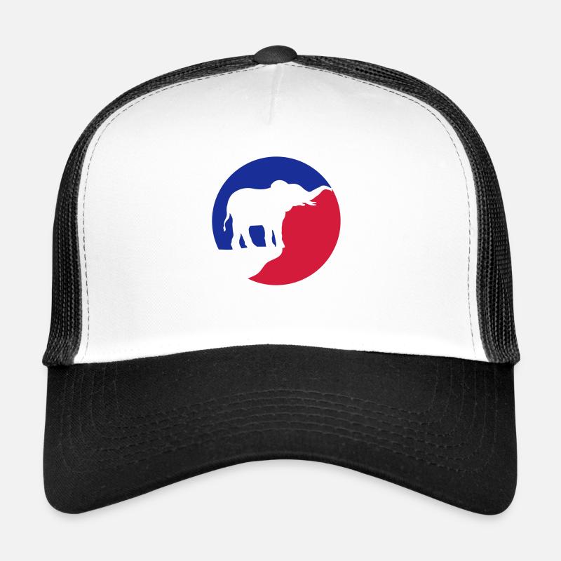 Vollmond Elefant Silhouette Klippe Trucker Cap