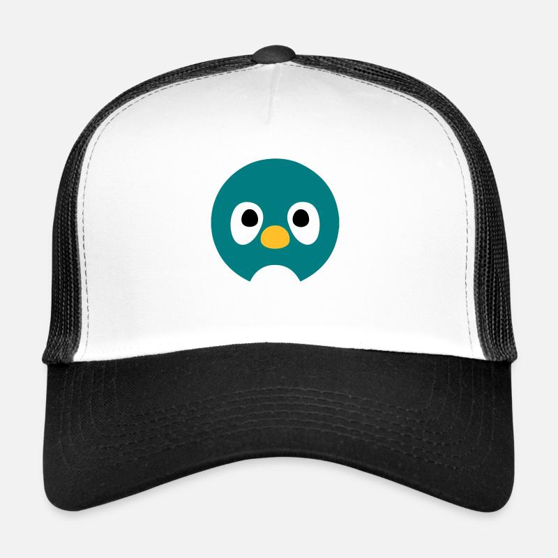 Cartoon Penguin Face Trucker Cap