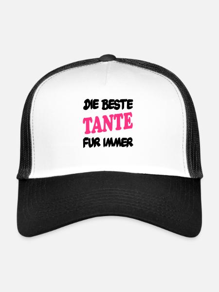 DIE BESTE TANTE FUR IMMER - Casquette trucker  - blanc/noir - Devant