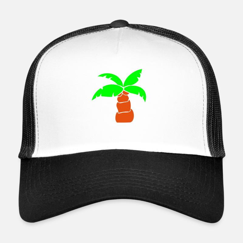 Palme Insel Baum Strand Urlaub Kokosnuss Meer Cool Casquette trucker 