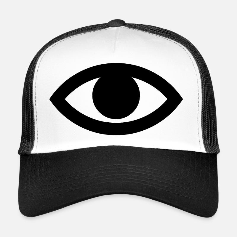 Oeil (vectoriel) - Casquette trucker  - blanc/noir