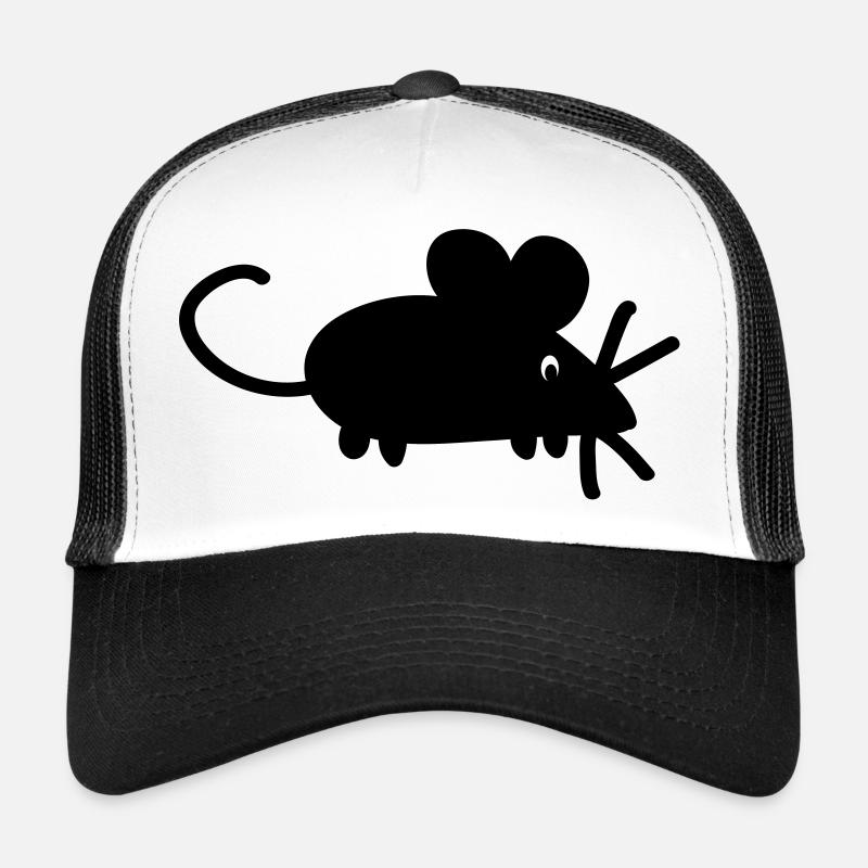 Maus - Trucker Cap - Weiß/Schwarz