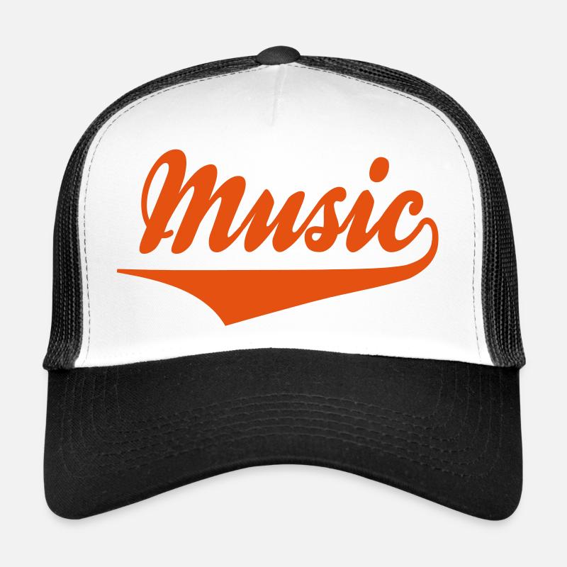 music - Trucker Cap - Weiß/Schwarz