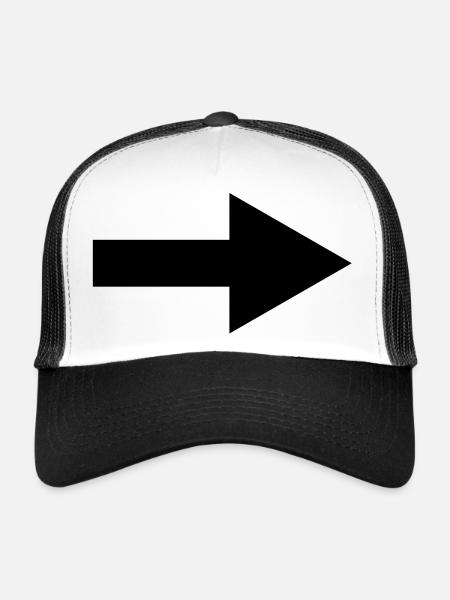 arrow - Trucker Cap - white/black - Front