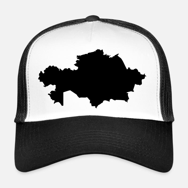 Kasachstan - Trucker Cap - Weiß/Schwarz