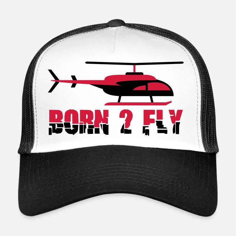 Né à voler Design Heli Cool Casquette trucker 