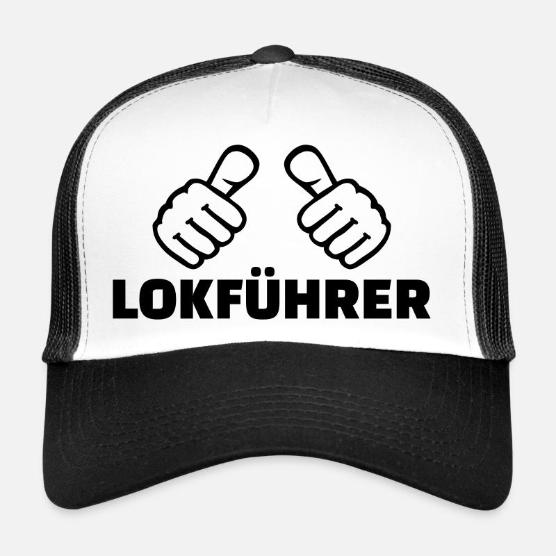 Lokführer - Trucker Cap - Weiß/Schwarz
