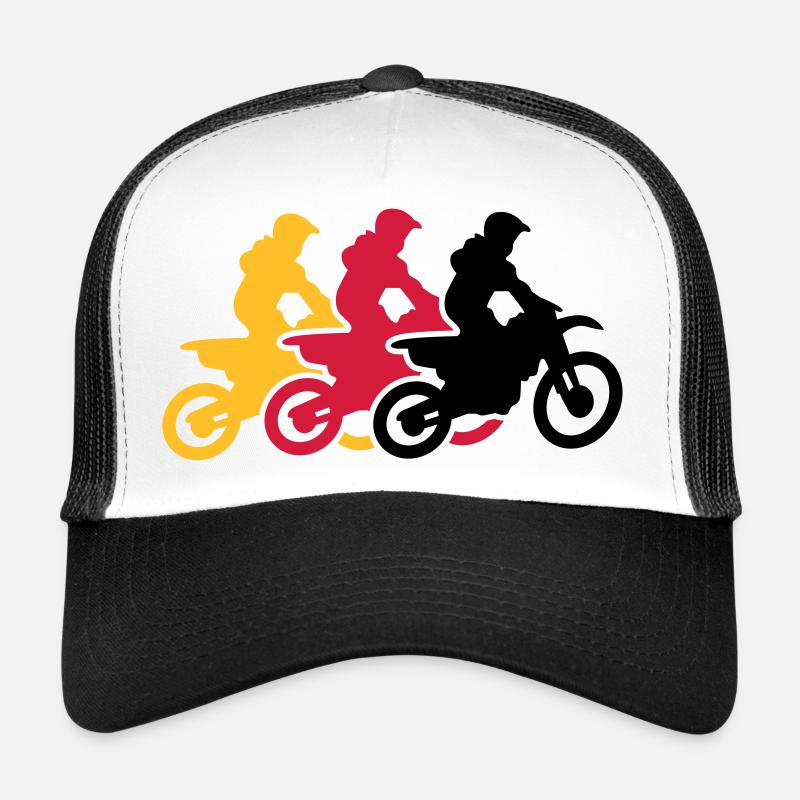 motocross - Trucker Cap - Weiß/Schwarz