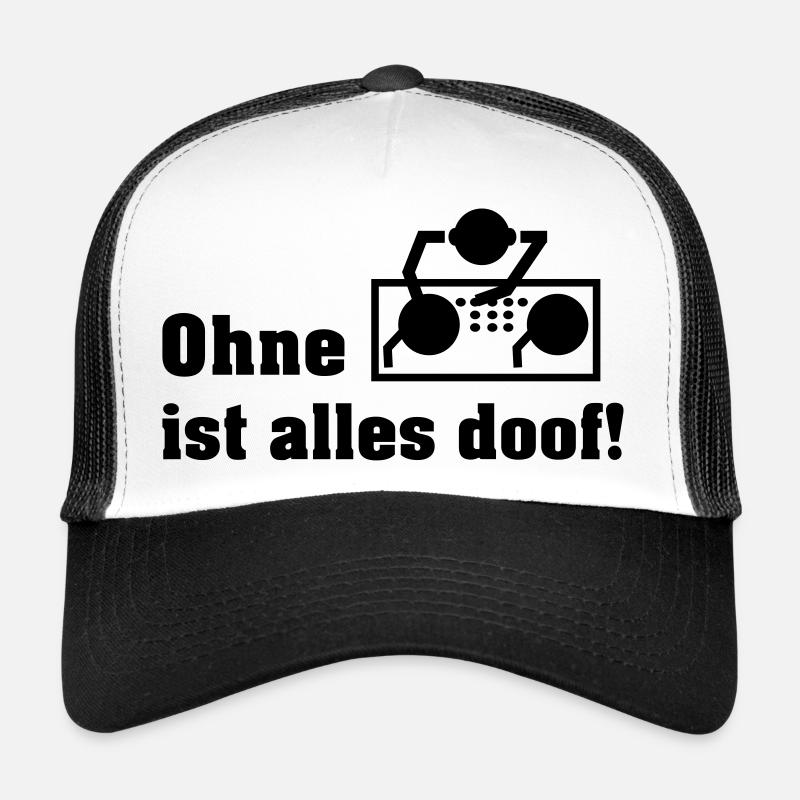 ohne dj - Trucker Cap - Weiß/Schwarz
