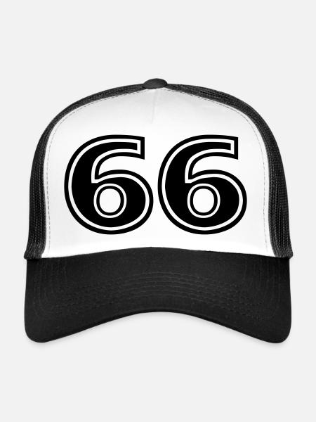 66 - Trucker Cap - white/black - Front