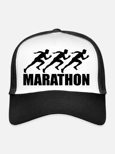 marathon - Casquette trucker  - blanc/noir - Devant