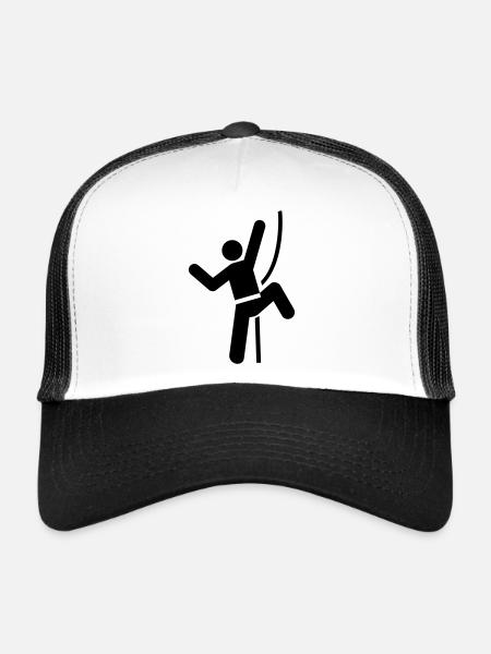 Rock Climbing - Trucker Cap - white/black - Front