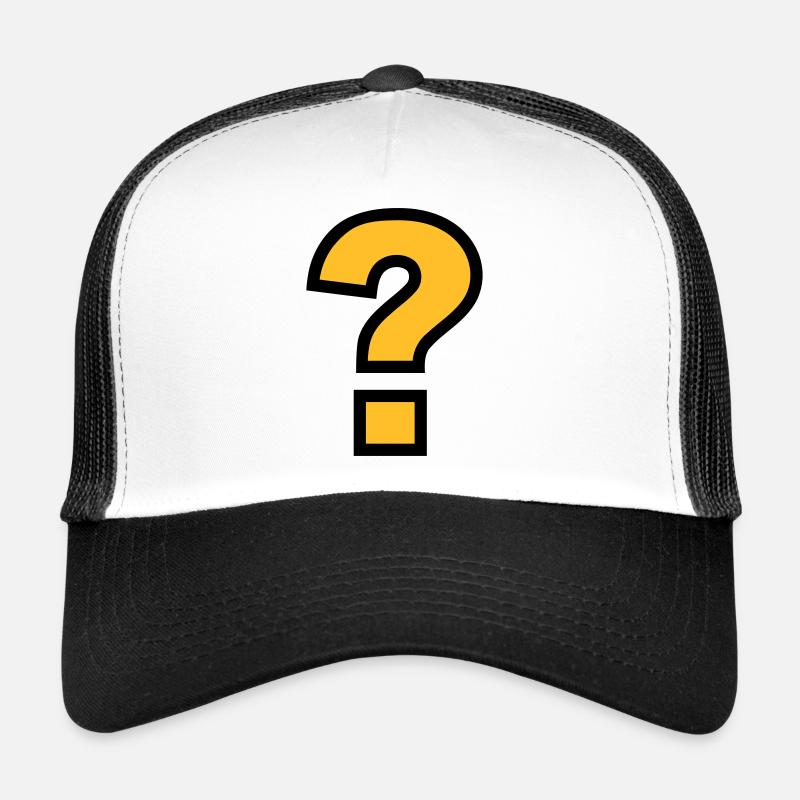 Fragezeichen - Trucker Cap - Weiß/Schwarz