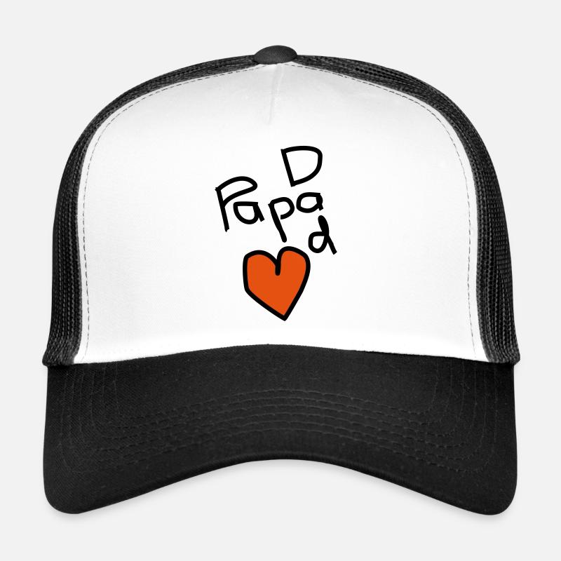 Papa, Dad - Trucker Cap - Weiß/Schwarz