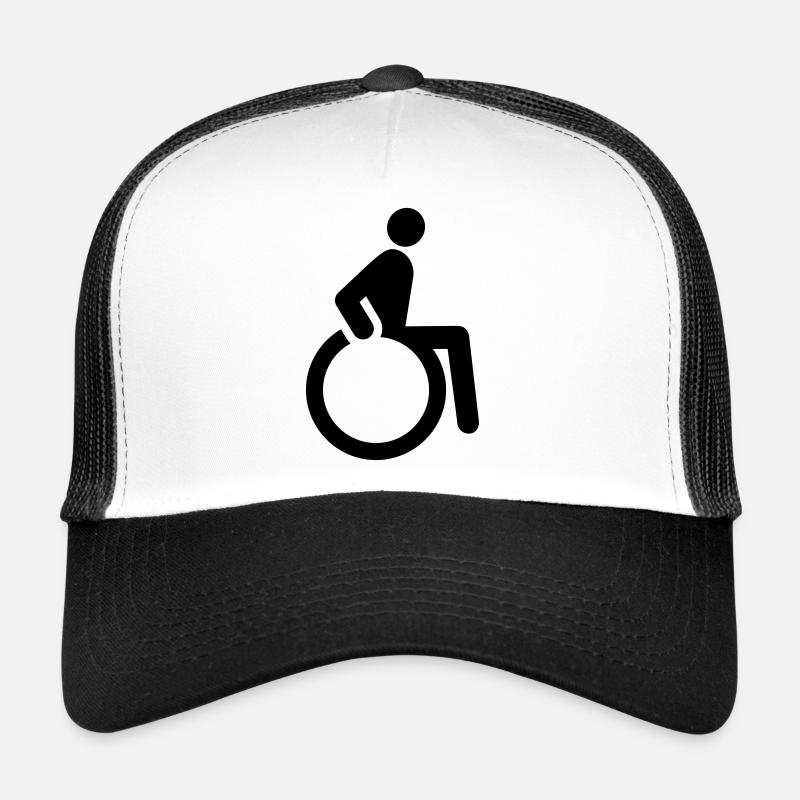 fauteuil roulant - Casquette trucker  - blanc/noir