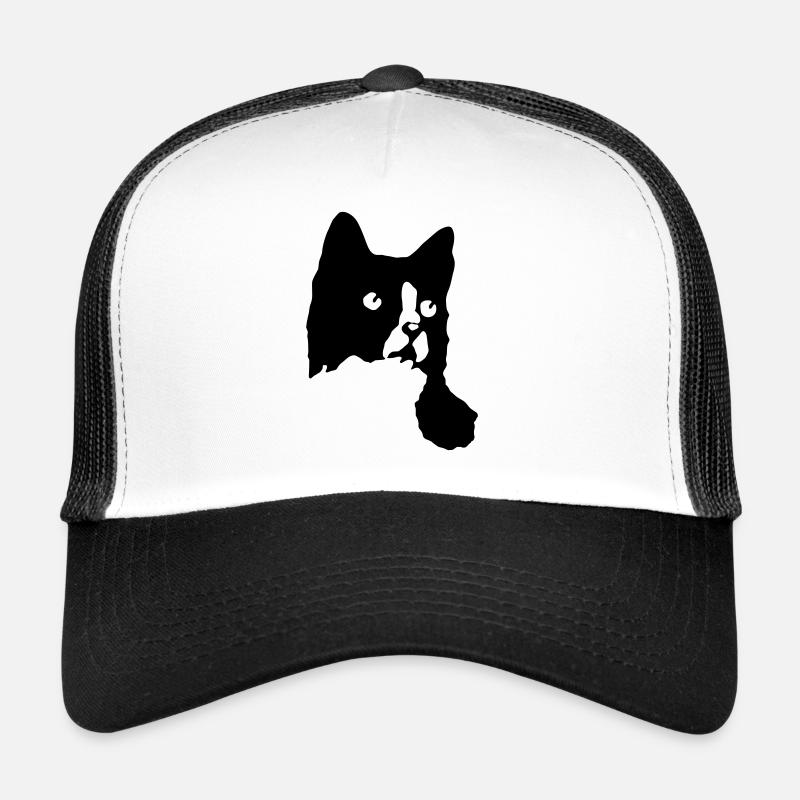 Chats chats chats chats - Casquette trucker  - blanc/noir