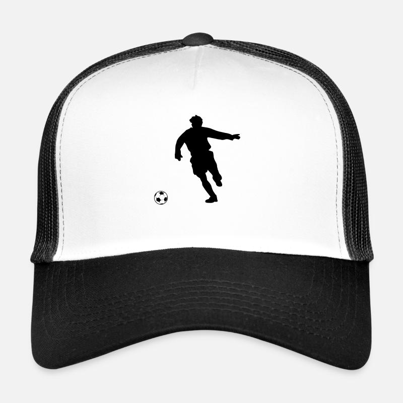 Fußballspieler einfarbig, Silhouette Trucker Cap