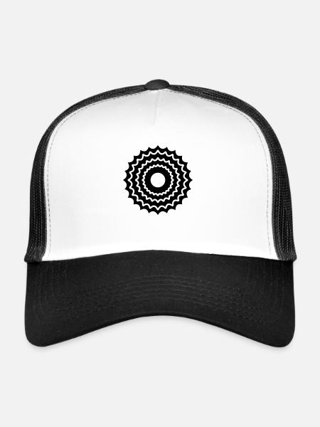 bike_einzelteil03 - Casquette trucker  - blanc/noir - Devant