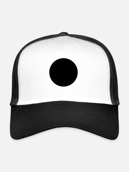 Mathematics-symbol - black circle - hole - Trucker Cap - white/black - Front