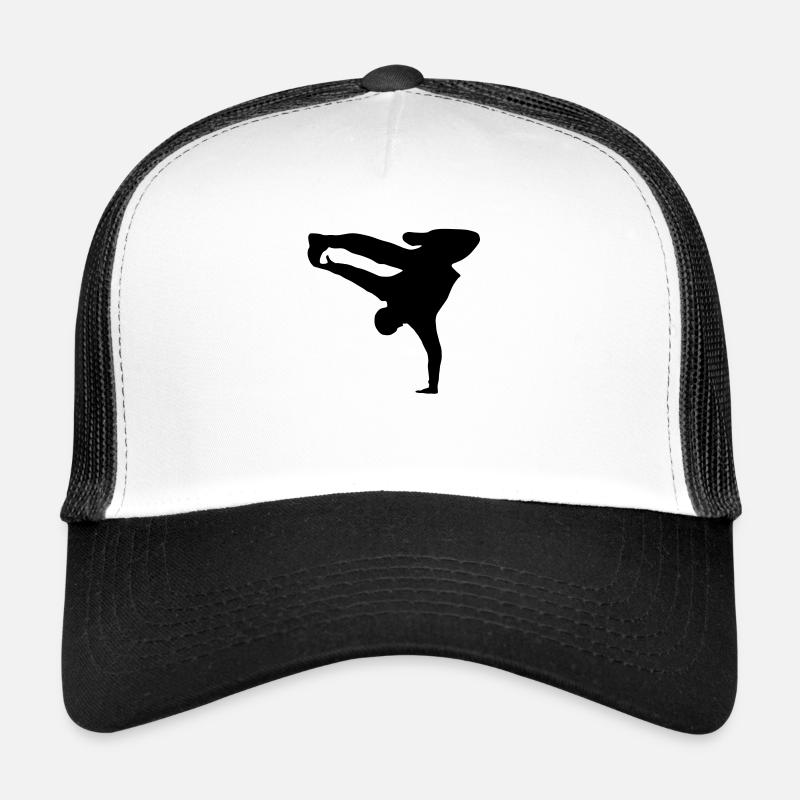 Breakdancer, B-Boy - Trucker Cap - Weiß/Schwarz
