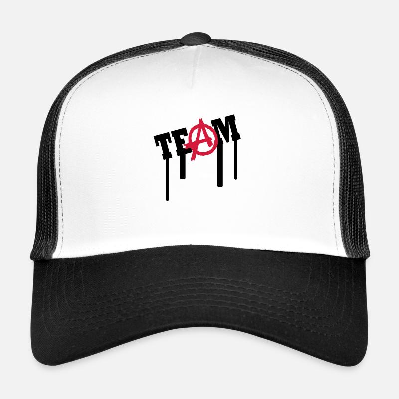 a team graffiti - Trucker Cap - Weiß/Schwarz
