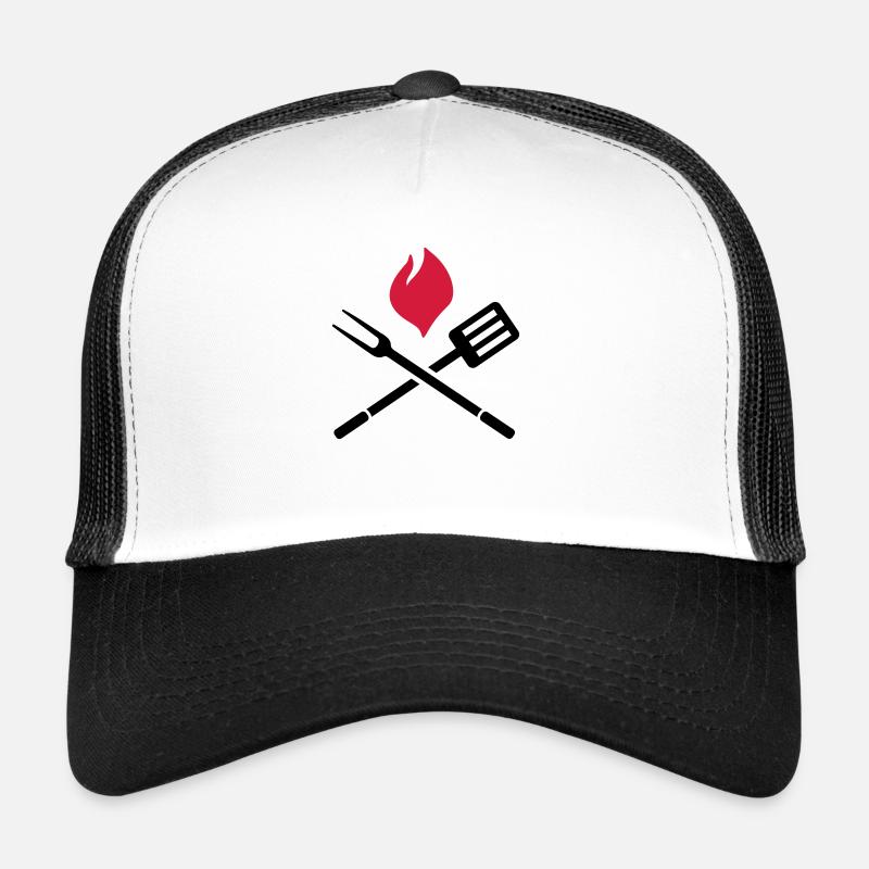 Grillen - Trucker Cap - Weiß/Schwarz