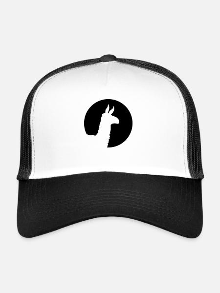 lama - Casquette trucker  - blanc/noir - Devant