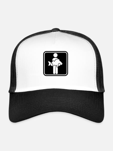 Hobby Logo Angler - Trucker Cap - white/black - Front