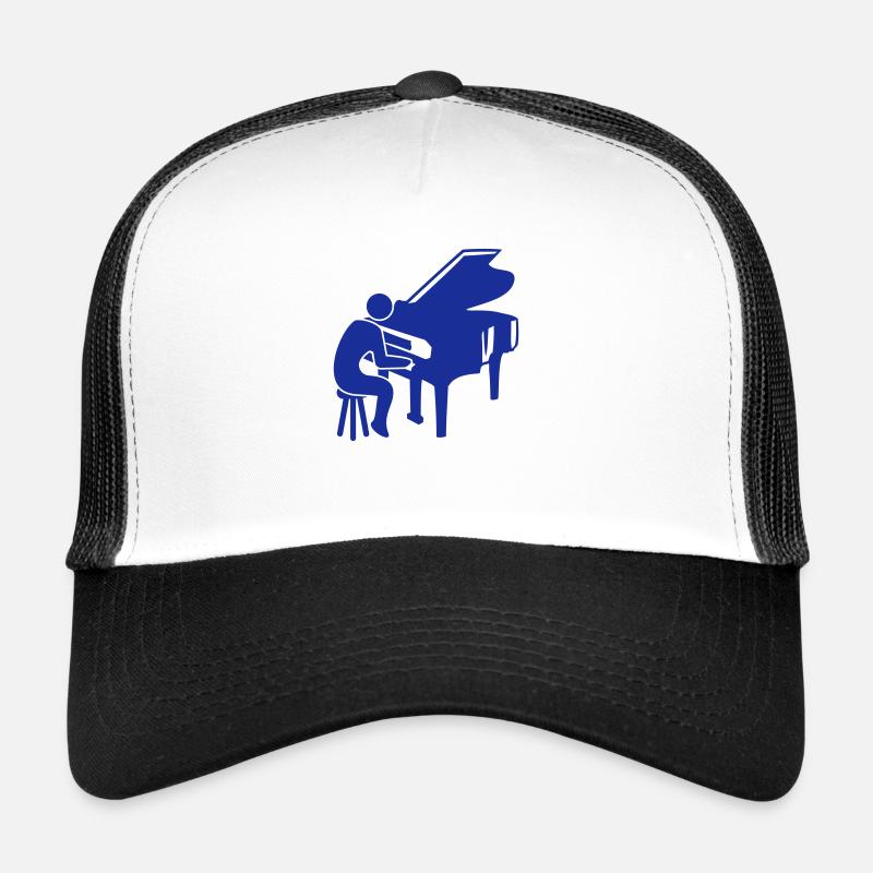 Piano Keys Instrument Playing Classical Music Trucker Cap