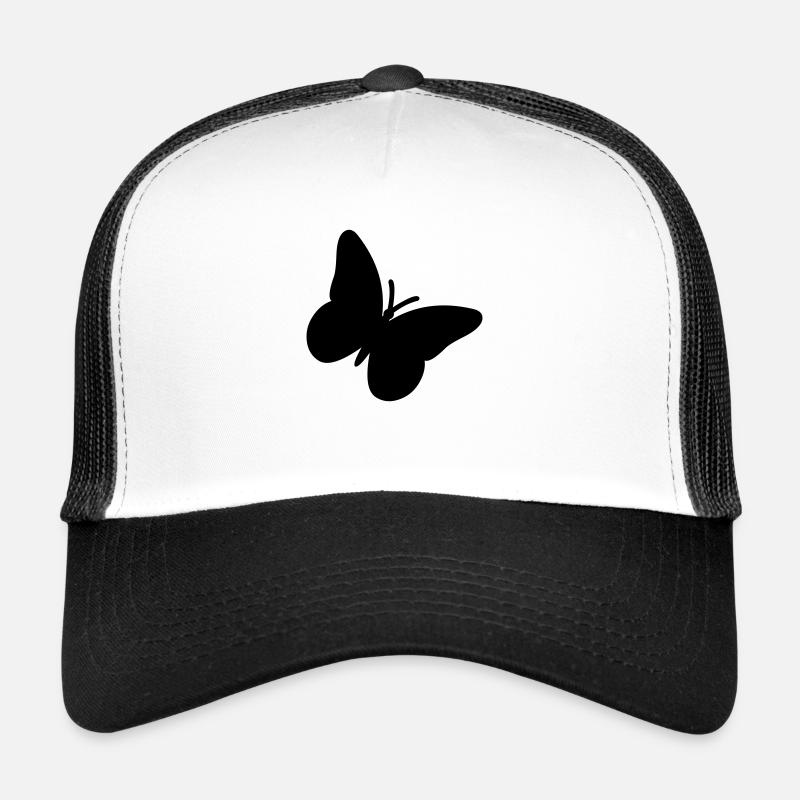 papillon - Casquette trucker  - blanc/noir