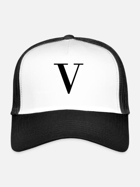 Capital V - Trucker Cap - white/black - Front