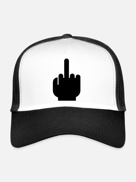 Fuck - Casquette trucker  - blanc/noir - Devant