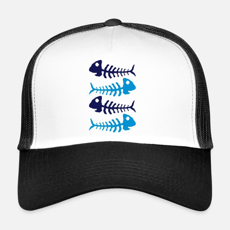 fish_bones_tb2 Trucker Cap