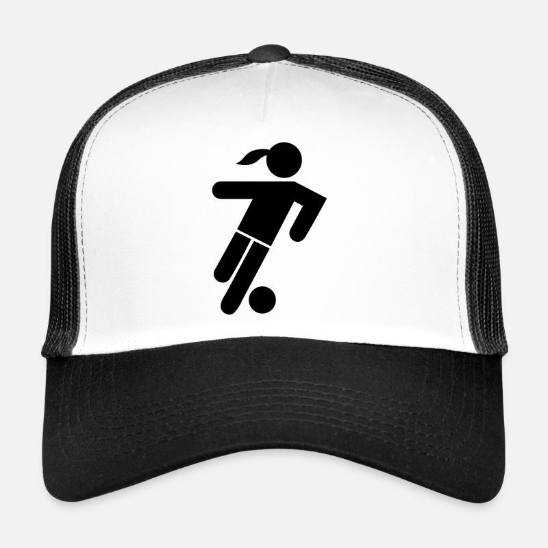Soccer Player Girl Icon Trucker Cap