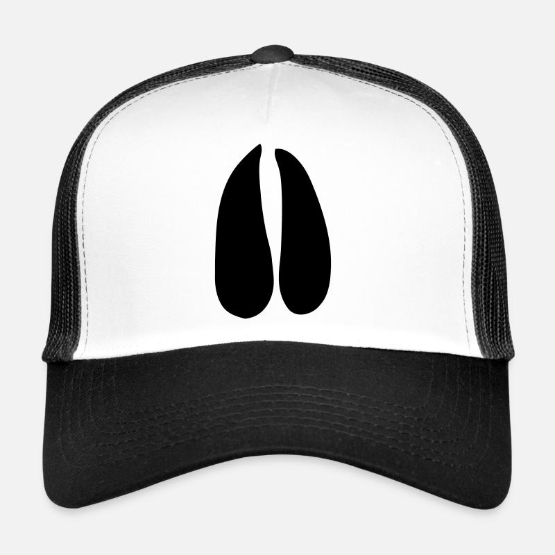 hirsche Reh Pfotenabdruck - Trucker Cap - Weiß/Schwarz