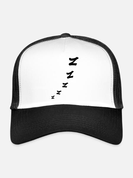 Sleep Design Zzz - Trucker Cap - white/black - Front
