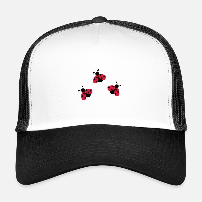 Marienkäfer - Trucker Cap - Weiß/Schwarz