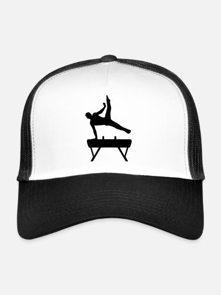 Gymnast, Gymnystics (super cheap!) - Trucker Cap - white/black - Front