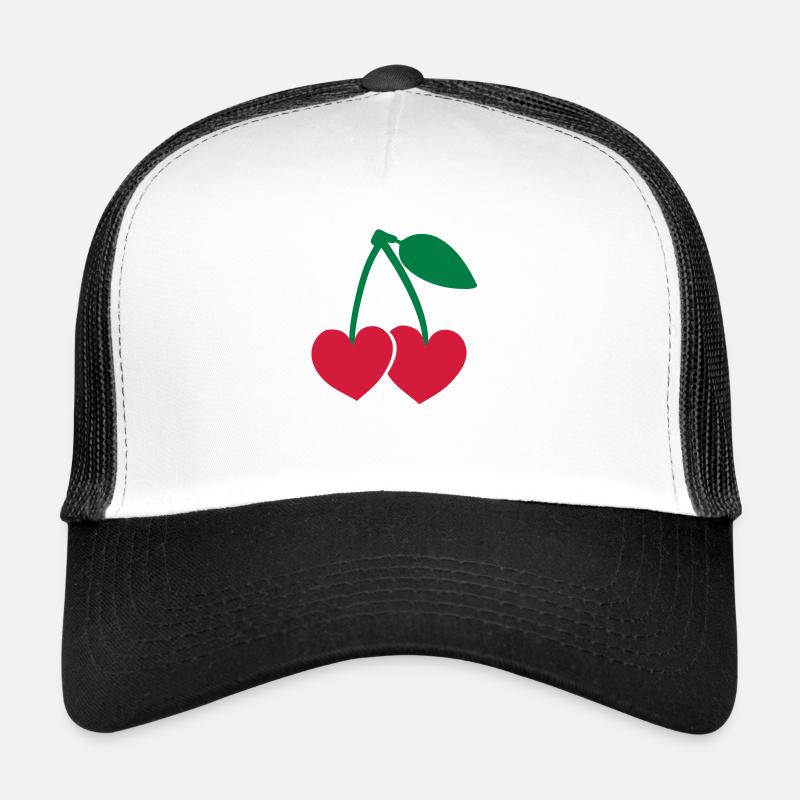 kirschen - Trucker Cap - Weiß/Schwarz