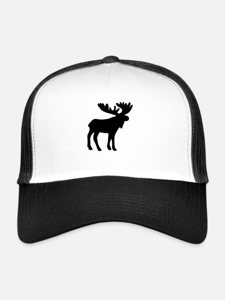 caribou - Trucker Cap - white/black - Front